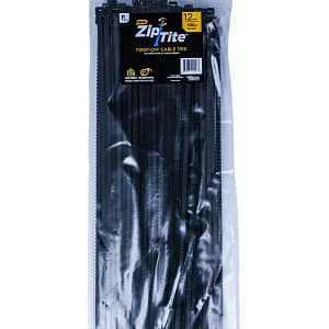 12 inch zip tite 100 pack black