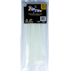 8 inch zip tite 100 pack white